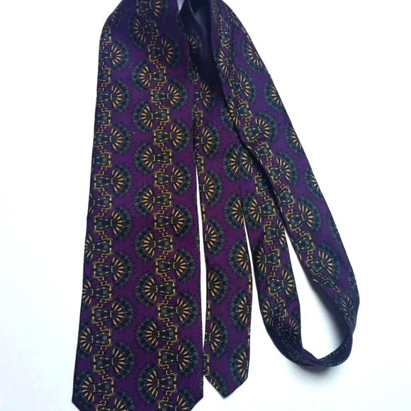 Christian Dior Monsieur Men's Tie Collection 100% Silk Made in the USA Purple - Picture 5 of 5